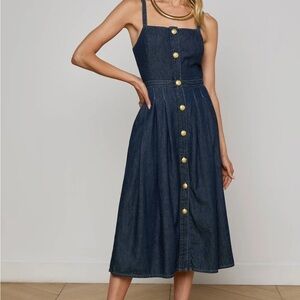 NWOT L’AGENCE Esmeralda Chambray Dress, Size 2